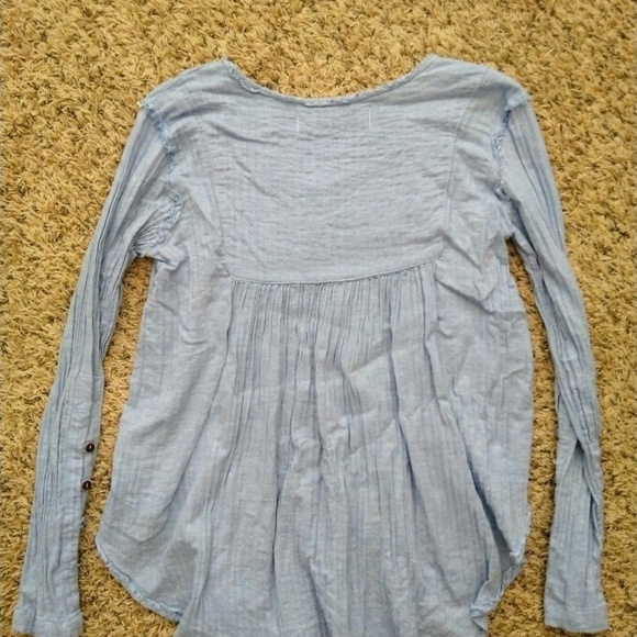 Free people we the free sand dune Henley boho button down shirt sz S - Picture 5 of 6